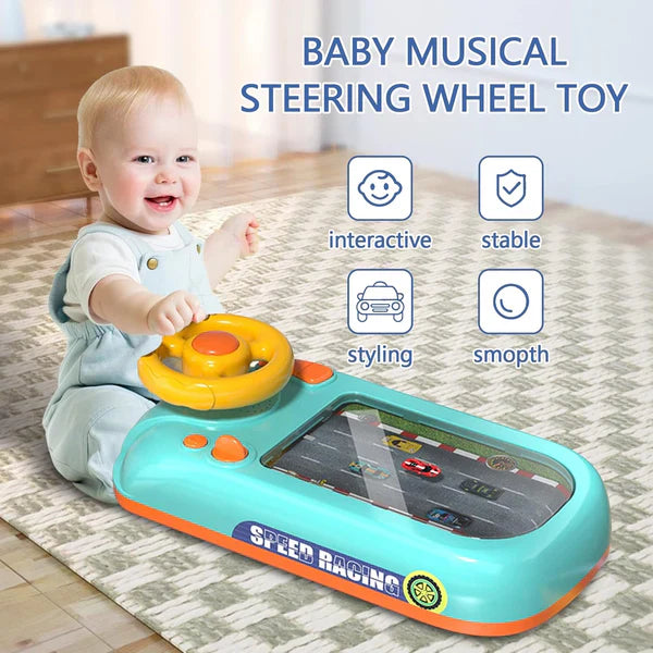 Simulation Driving Steering Wheel & Car Racing Toys For Kids