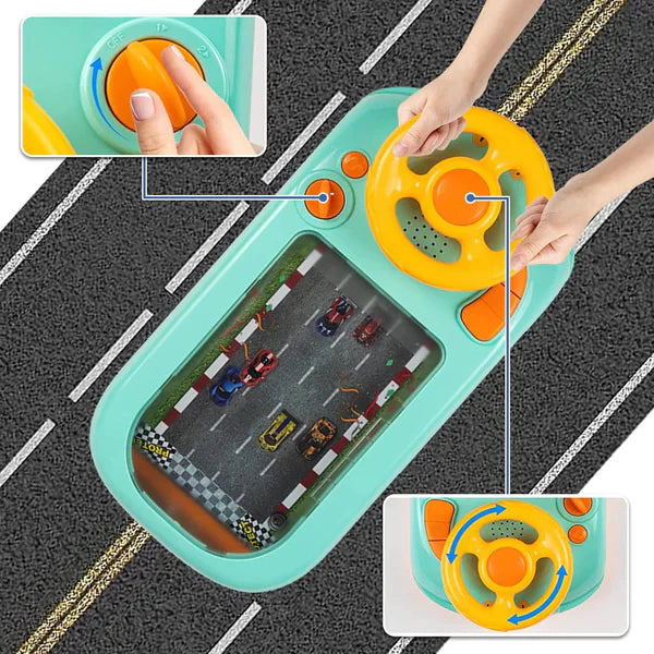 Simulation Driving Steering Wheel & Car Racing Toys For Kids